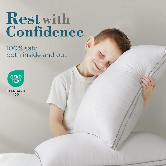 viewstar Bed Pillows Standard Sizes Set of 2, Hotel Quality Cooling Down - Image 6