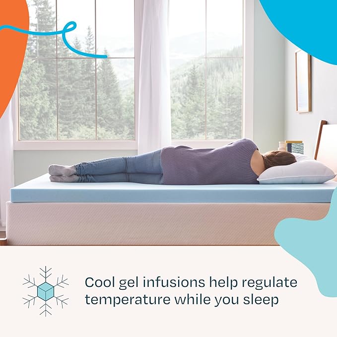 Linenspa Memory Foam Mattress Topper, California King Size - Image 2