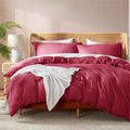 Nestl Burgundy Red Duvet Cover Full Size by Nestl