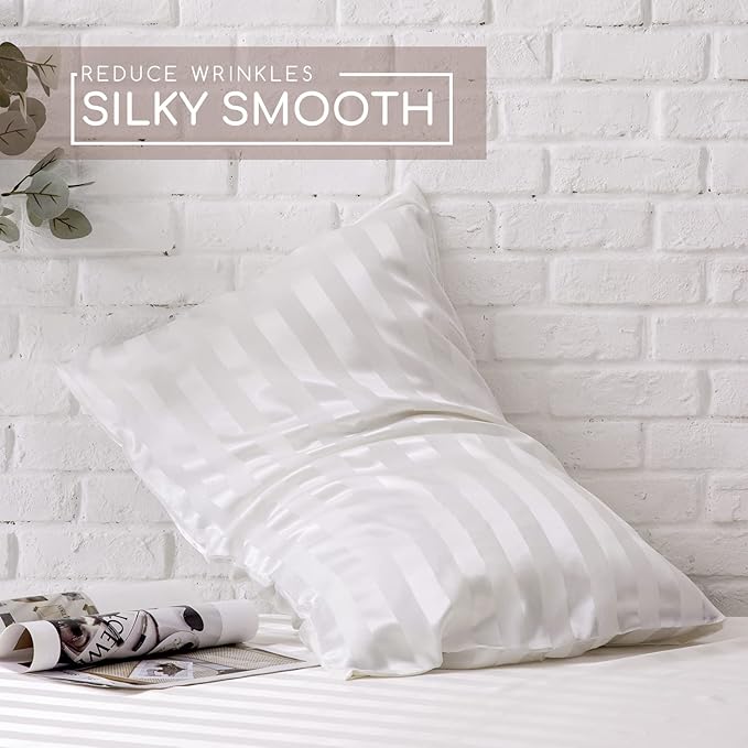 MR&HM Satin Bed Sheets, Queen Size Sheets Set - Image 4