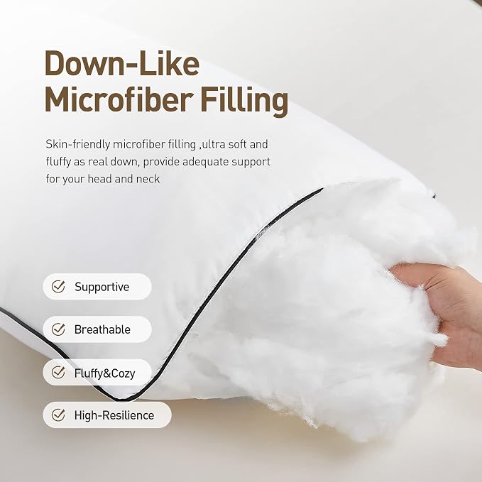 Acanva Cooling Bed Pillows for Sleeping, Luxury Hotel Quality 3D Microfiber - Image 5
