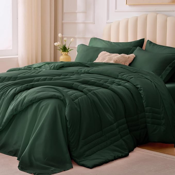 Twin Comforter Set Emerald Green by Velorose
