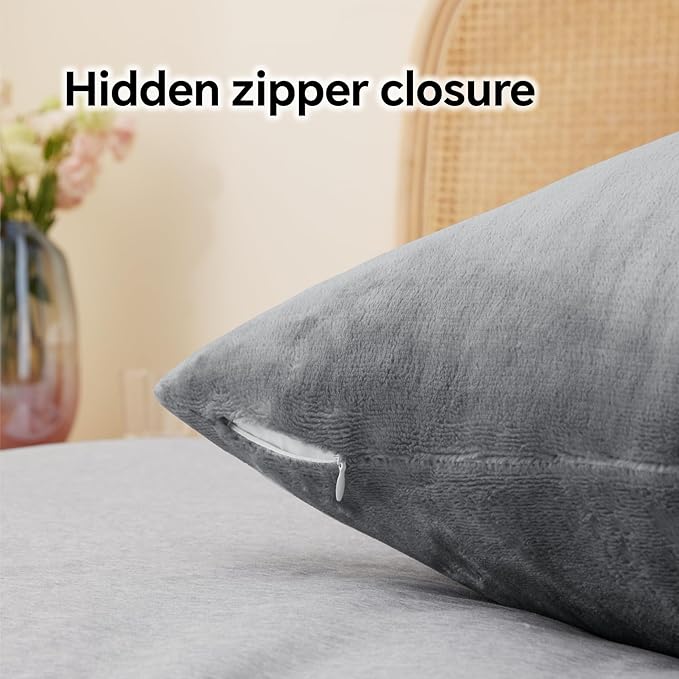 BEDELITE Flannel King Size Pillow Cases Set of 2, Super Soft Fleece Pillowcases - Image 6