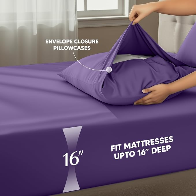 Utopia Bedding Full Size Sheet Set – 4 Piece Bed Sheets, Soft and Breathable - Image 4
