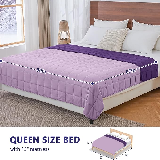King Size Weighted Blanket for Adults Cooling Heavy Blanket for Sleeping - Image 2