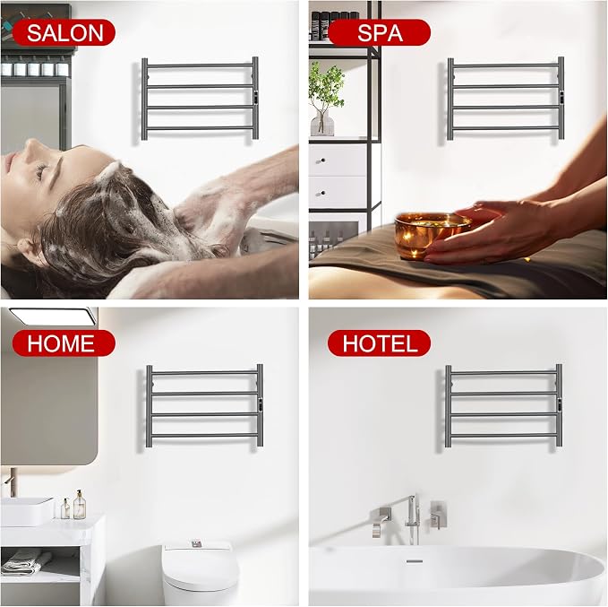 Heated Towel Racks for Bathroom, Wall Mounted Electric Towel Warmer Racks - Image 6