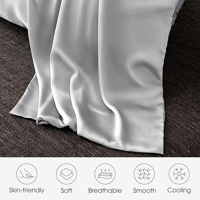 100% Silk Pillow Cases 2 Pack Standard Size Mulberry Silk Pillowcase - Image 4