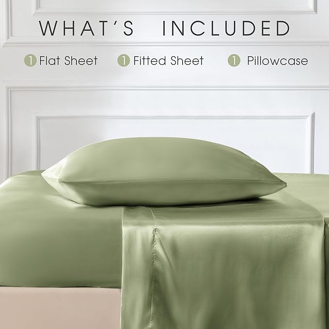 FreshCulture Satin Sheets Twin XL Bed Set - Image 3
