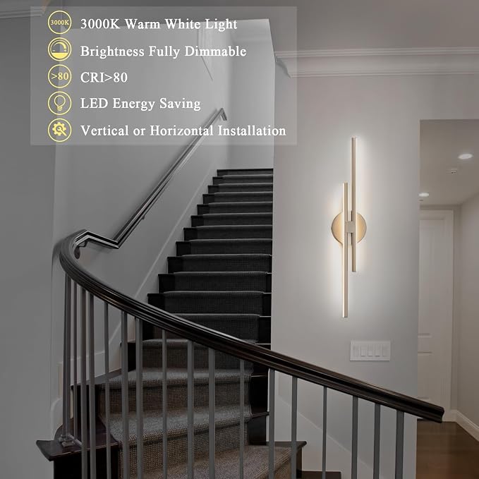 EDISLIVE Dimmable Modern LED Vanity Light Fixtures Bathroom Vanity Wall Lighting - Image 6