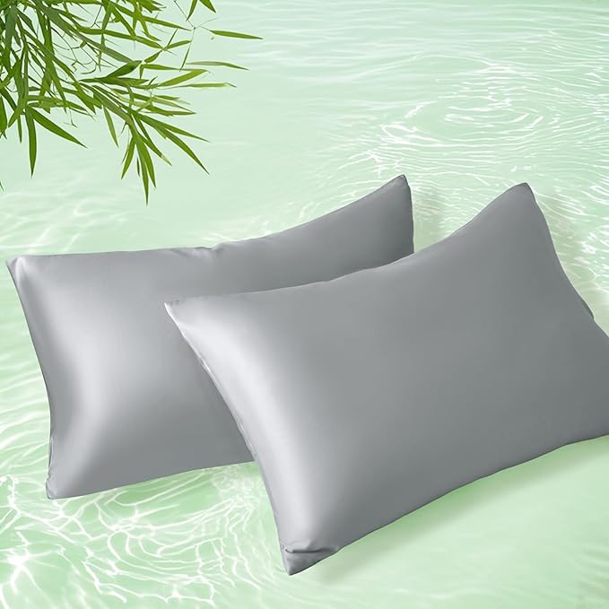 Homiest Cooling Pillow Cases Queen Size Set of 2, 100% Rayon Derived from by Homiest