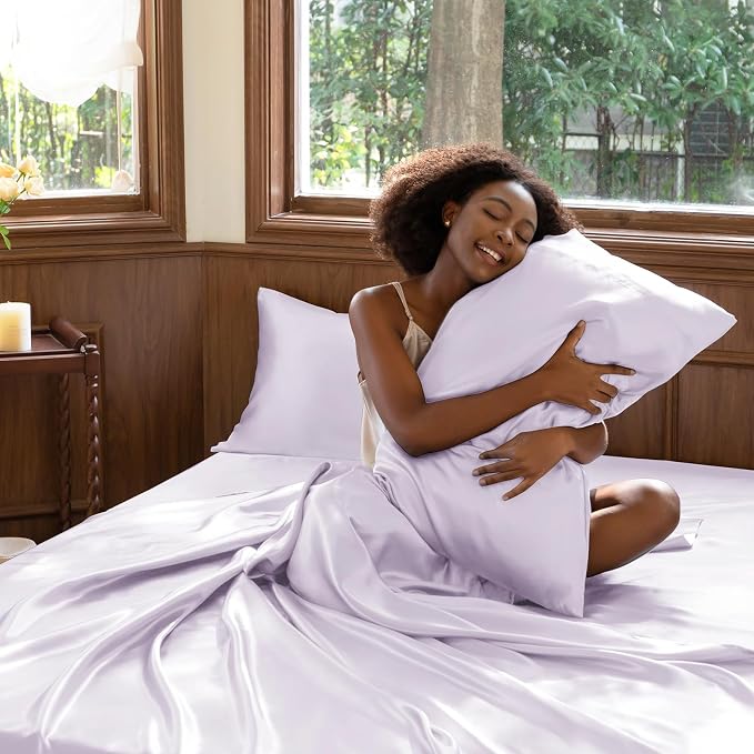CozyLux Satin Sheets Full Size Sheets - Image 7