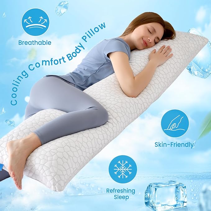 QUTOOL Cooling Pillow for Sleeping, CertiPUR-US Shredded Memory Foam Full Body - Image 6