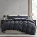 Nestl Dark Grey California King Duvet Cover Sets by Nestl