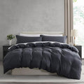 Nestl Dark Grey Duvet Cover Full Size by Nestl