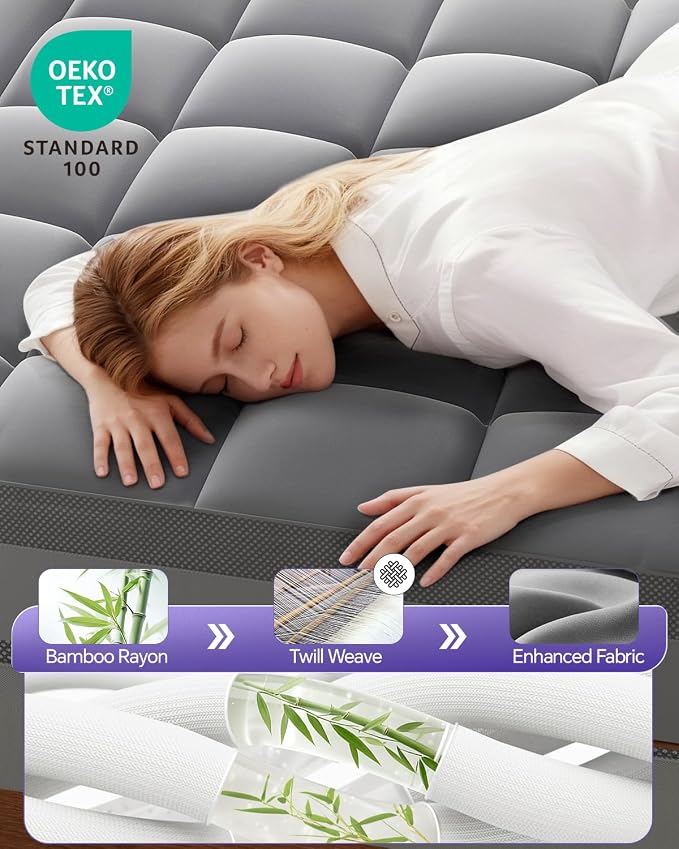 ChiXpace Dual Layer 5 Inch Memory Foam Mattress Topper King - Image 5