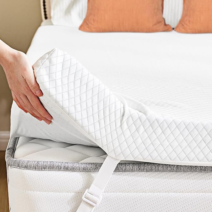 DUMOS 4 Inch Gel Memory Foam Mattress Topper Queen Size, Cooling Breathable by DumosLifestyle