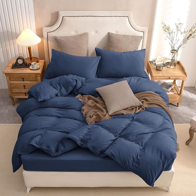 PURE ERA Jersey Knit Duvet Cover Set 100% T-Shirt Cotton Super Soft Comfy 3pc - Image 9