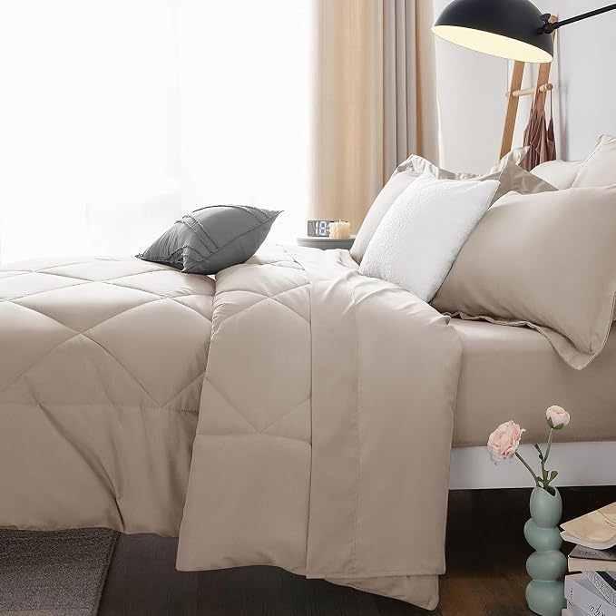 CozyLux Full Size Comforter Sets Linen - Image 9