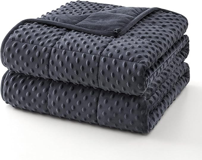 Topcee Weighted Blanket for Adults, Minky Dots Heavy Blanket for 140-160lbs by Topcee%E2%80%94ForYourGoodSleep