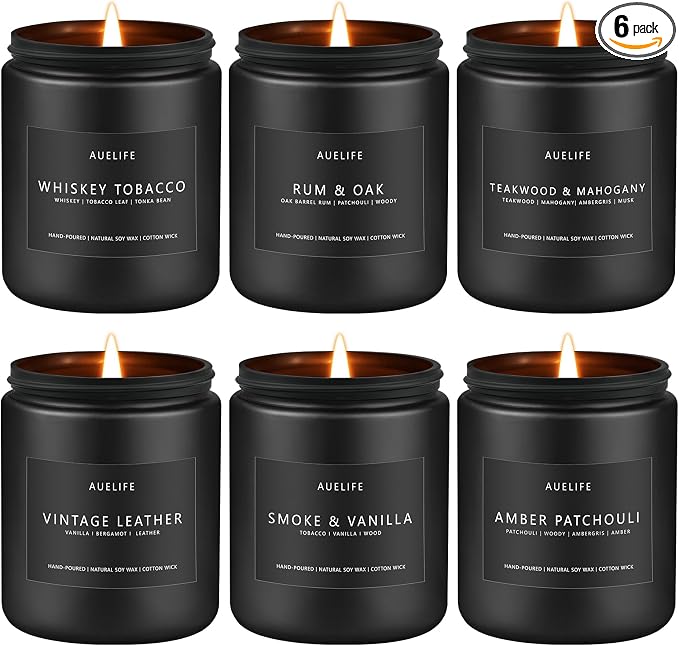 Scented Candles Set | Gifts for Men by Auelife