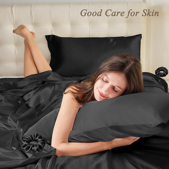 Standard Satin Pillowcase for Hair 2pc, Similar to Silk Pillow Cases, Easier - Image 2