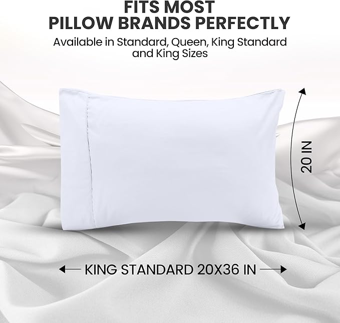Utopia Bedding Pillow Covers King Standard Size 2-Pack – Soft Brushed - Image 2