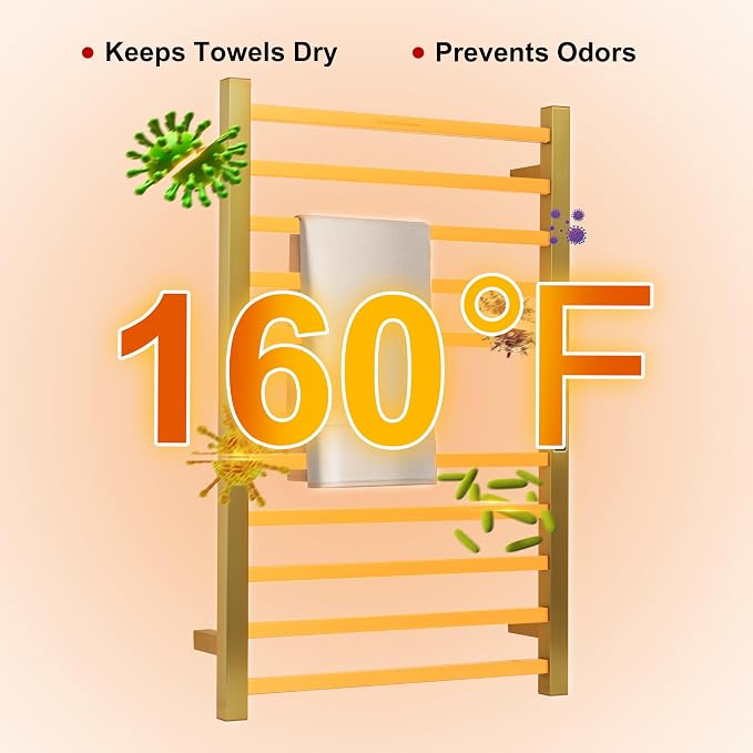Heated Towel Racks for Bathroom, Wall Mounted Electric Towel Warmer Racks - Image 3