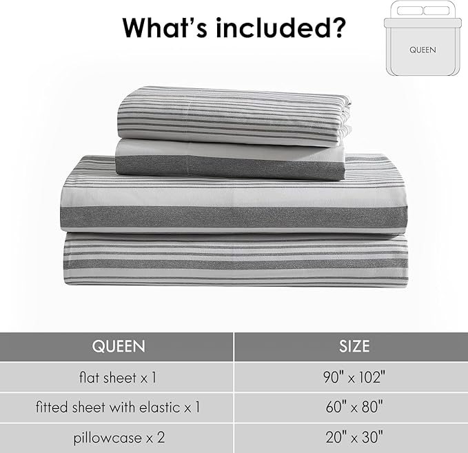 ClevaHome Classic Stripe Sheet Set - Image 5