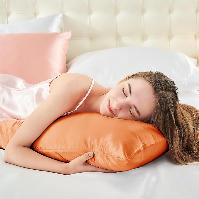 BEDELITE Satin Body Pillow Cover 2 Pack, Super Soft and Cooling Body Pillow - Image 6