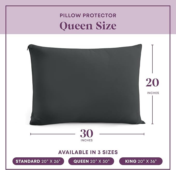 CirclesHome Pillow Protectors 4 Pack Queen Zippered - Image 6