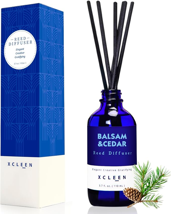 Xcleen Reed Diffusers for Home, Balsam & Cedar Diffuser by Xcleen