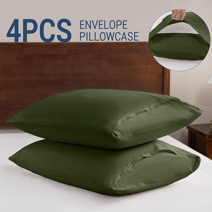 Pillowcases Standard 4 Pack, 20x26 Pillow Cases - Image 5