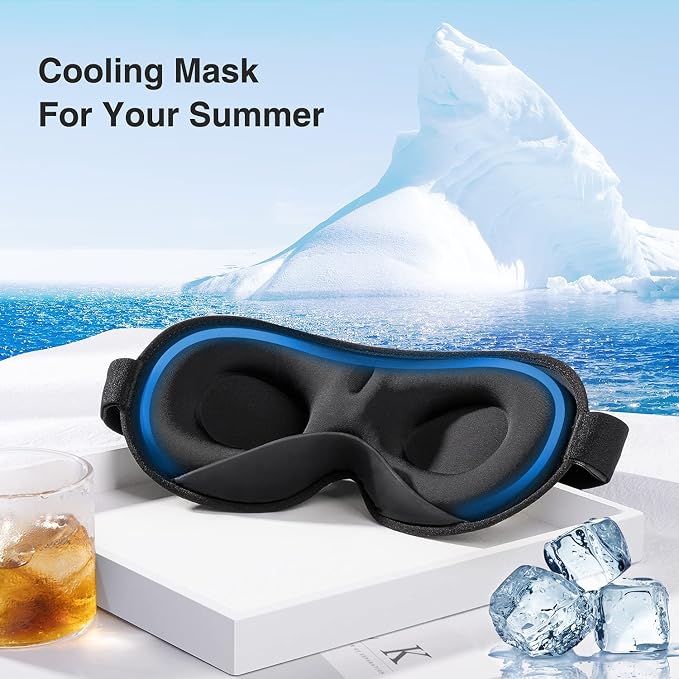 YFONG Weighted Sleep Mask, Women Men 3D Eye Mask Blocking Lights Sleeping Mask - Image 7