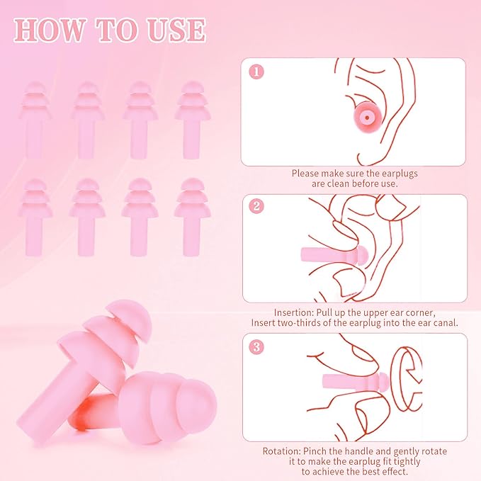 24 Pairs Pink Ear Plugs - Image 4