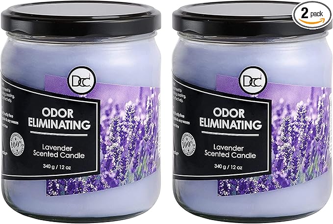 Lavender 2 Pack Odor Eliminating Highly Fragranced Candle by DiannesCustomCandles