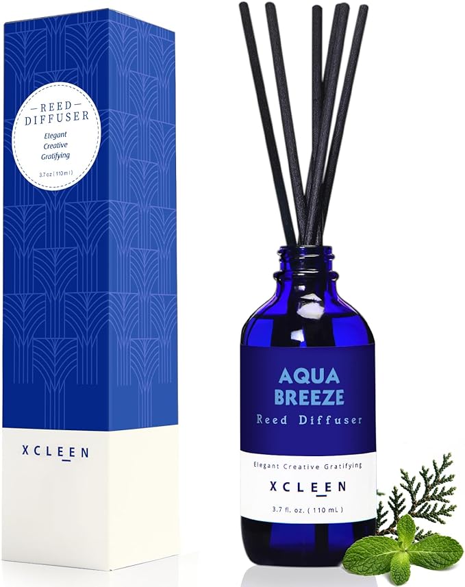 Xcleen Reed Diffuser Set, Aqua Breeze Scented Oil Diffuser by Xcleen