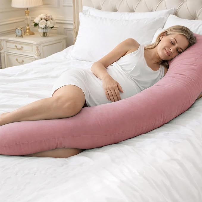 Pregnancy Pillow for Side Sleeping, 74 Inch C Shaped Long Body Pillow, Sleep - Image 2