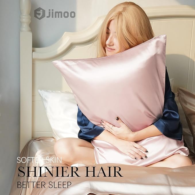 100% Mulberry Silk Pillowcase for Hair and Skin, 22 Momme Pure Natural Silk - Image 2