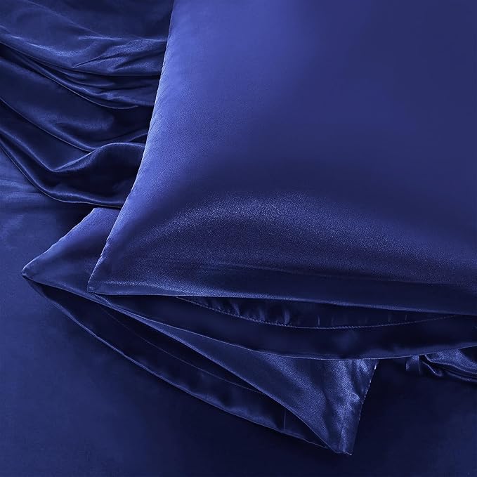 Aormenzy Satin Pillow Cases for Women King Size Set of 2, Fade Resistant by Aormenzy
