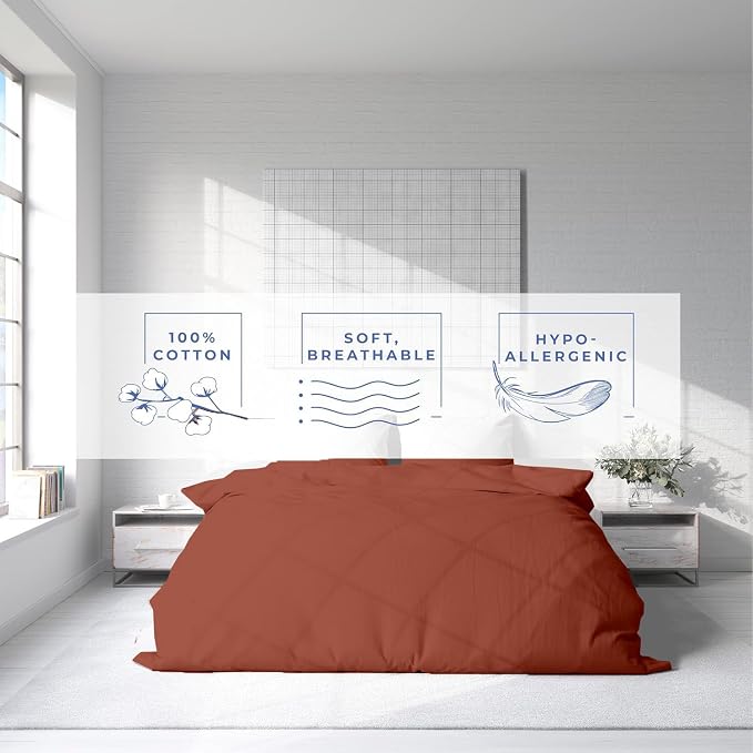 Kotton Culture 3 Pc 120" x 98" Duvet Cover Set Oversized King 100% Egyptian - Image 6
