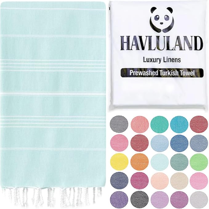 HAVLULAND Turkish Beach Towels, Oversized 40"x72" Turkish Bath Towel, Highly by Havluland