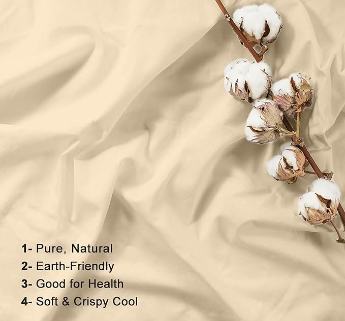 RUVANTI 100% Cotton Sheets – Full Size Percale Bedding, Cooling & Breathable - Image 5