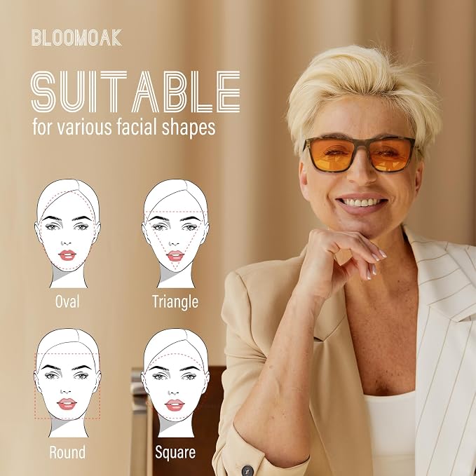 Bloomoak 100% Red Lens Blue Green Light Blocking Glasses- Dual AR Coatings - Image 7