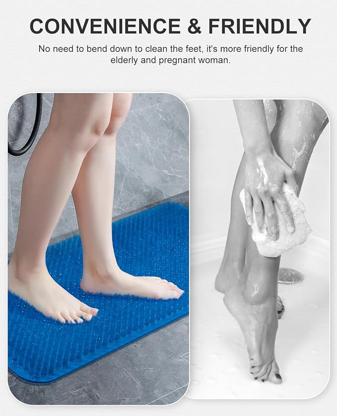 OTHWAY Non Slip Grassy Bathtub Mat : 25.6X13.4 inches Sturdy But Soft Bath - Image 6