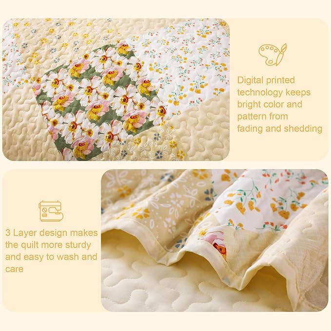 Exclusivo Mezcla Reversible Boho Quilts King Size - Image 5