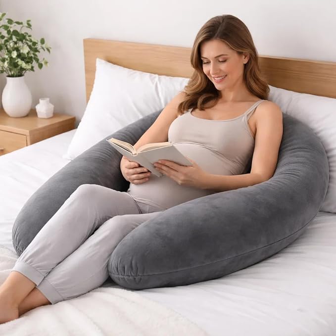 Pregnancy Pillow for Side Sleeping, 74 Inch C Shaped Long Body Pillow, Sleep - Image 6