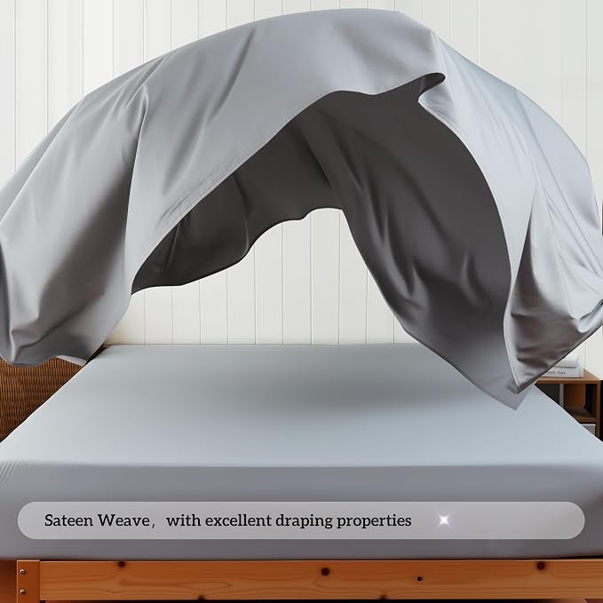 Cotton Flat Sheets Only, 600 TC 100% Cotton Flat Sheet Top Sheet Only, Queen - Image 9
