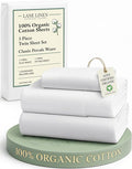 LANE LINEN 100% Organic Cotton Twin Sheets Set, Soft & Comfy Breathable Cotton by LaneLinen