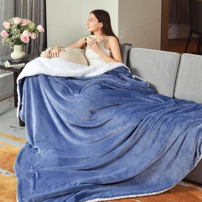 KAWAHOME Sherpa Fleece Twin Size Blanket - Image 7