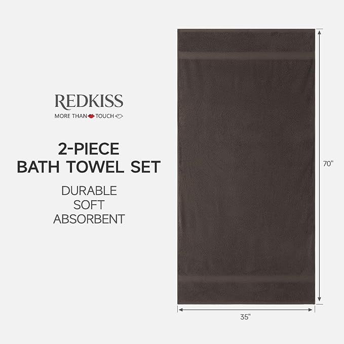 REDKISS 2 Pack 70"x35" Extra Large Bath Sheets - Image 3